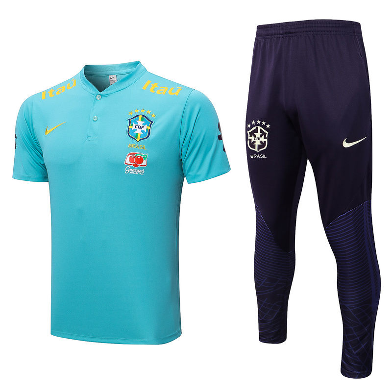 AAA Quality Brazil 22/23 Lake Blue Training Kit Jerseys
